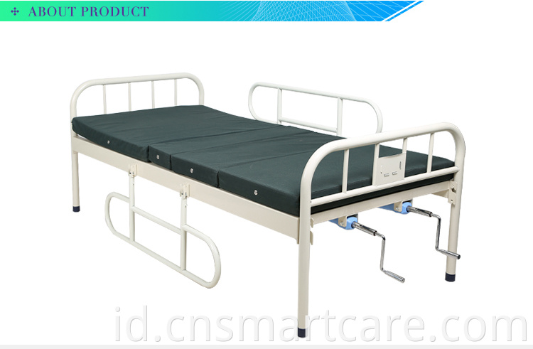 Pasien Harga Murah Menggunakan Manual Integral Mengangkat Two Shake Hospital Bed untuk Dijual